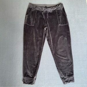 Cynthia‎ Rowley Gray Velour Jogger lounge Pants women’s size XL